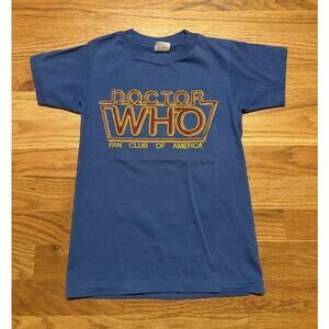 Vintage 90s Doctor Who Fan Club Of America Kids Single Stitch Tee Size M 10-12